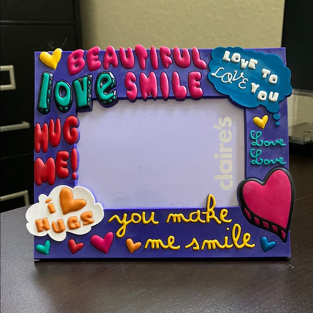 Claire's Colorful Love-Themed Photo Frame